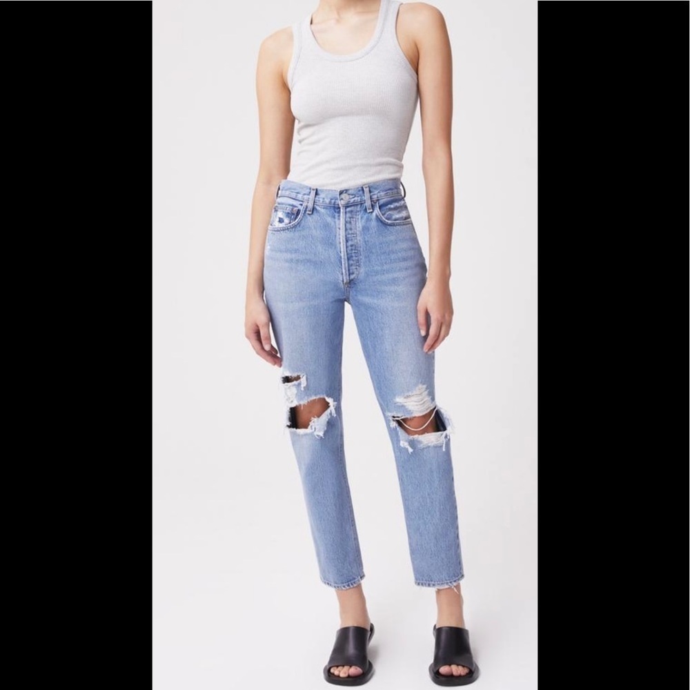 NWT AGolde Fen High Rise Relaxed Taper Jeans Size 29